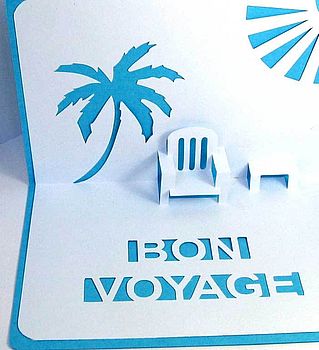'Bon Voyage' Personalised Pop Up Card, 3 of 5