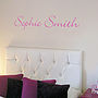 Script Personalised Name Wall Sticker, thumbnail 2 of 4