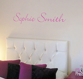 Script Personalised Name Wall Sticker, 2 of 4