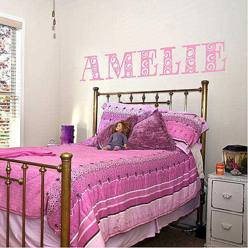 Personalised Girl's Name Wall Sticker, 1 of 3