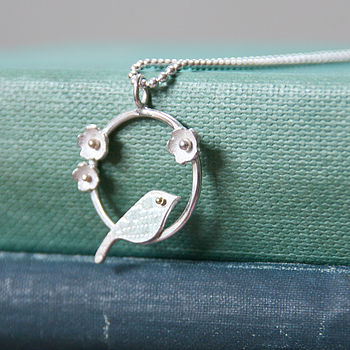 Handmade Silver Lovebird Pendant, 2 of 6