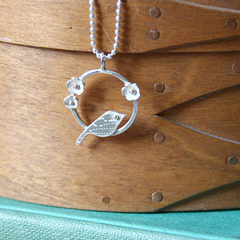 Handmade Silver Lovebird Pendant, 3 of 6