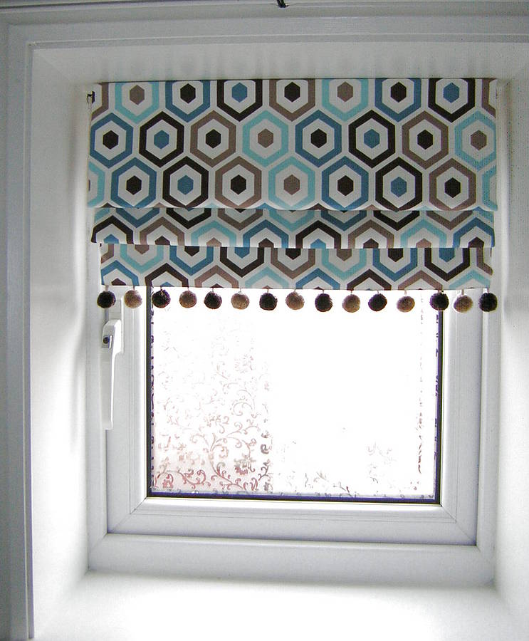 Retro Blue Roman Blind By The Nursery Blind Company