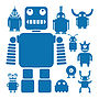 Robots And Aliens Wall Sticker Set, thumbnail 3 of 4