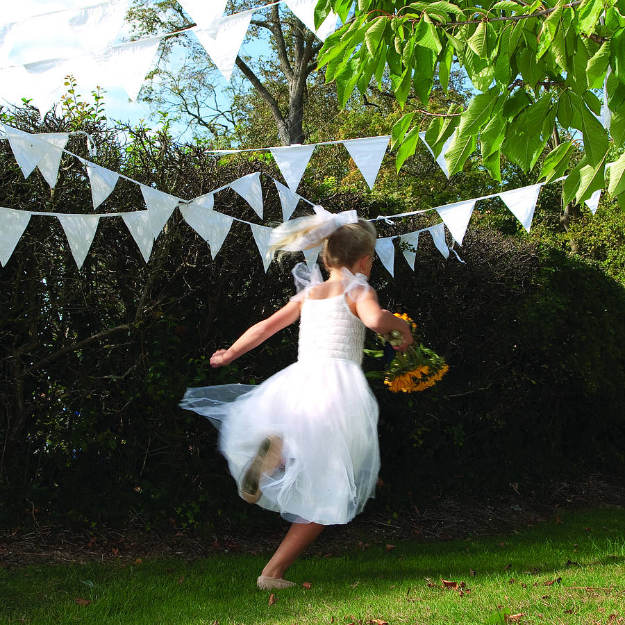 White Cotton Bunting For Weddings, 1 of 4