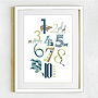 Children's 'Numbers' Print, thumbnail 1 of 2