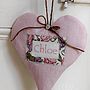 Personalised Linen Name Heart, thumbnail 4 of 6