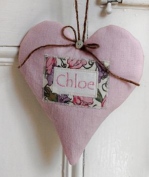 Personalised Linen Name Heart, 4 of 6