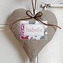 Personalised Linen Name Heart, thumbnail 5 of 6