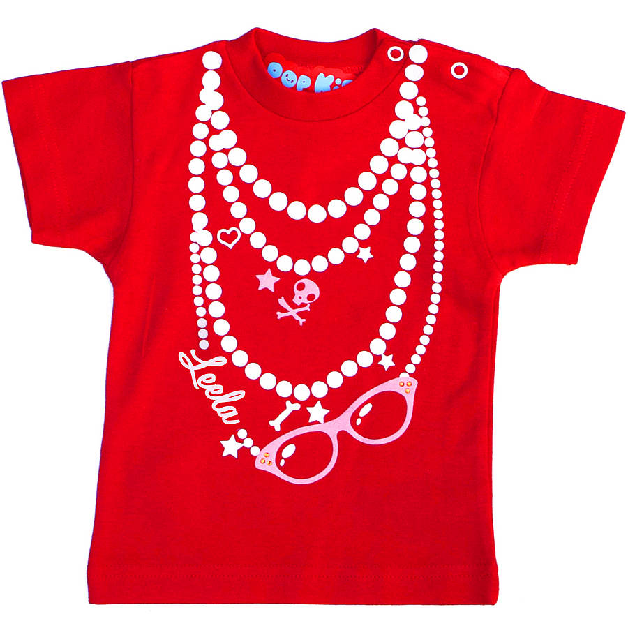 Personalised Necklace TShirt By PopUp