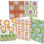 Pack of Five Retro Floral Greeting Cards, thumbnail 1 of 6
