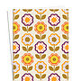 Pack of Five Retro Floral Greeting Cards, thumbnail 2 of 6