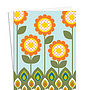 Pack of Five Retro Floral Greeting Cards, thumbnail 6 of 6