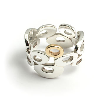 Sterling Silver And 9ct Gold Cloud Ring, 3 of 3