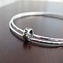 'Just Saying' Sterling Silver Double Bangle, thumbnail 2 of 4