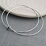 'Just Saying' Sterling Silver Double Bangle, thumbnail 3 of 4