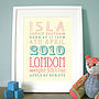 Personalised New Baby Birth Date Print, thumbnail 10 of 12
