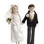 Personalised Knitted Bride And Groom Doll Keepsake, thumbnail 4 of 9