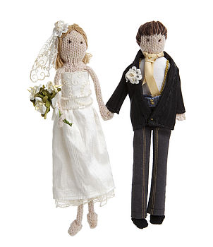 Personalised Knitted Bride And Groom Doll Keepsake, 4 of 9
