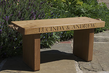 Personalised Solid Oak Bench, 2 of 12