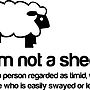 I am not a sheep Wall Sticker, thumbnail 2 of 3