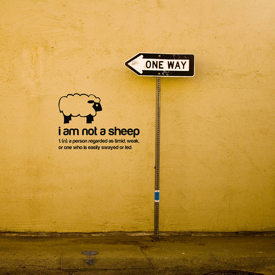 I am not a sheep Wall Sticker, 1 of 3