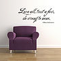 'Love all' Shakespeare Wall Sticker Quote, thumbnail 1 of 3