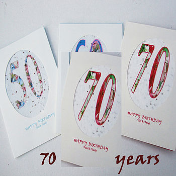 Age Birthday Seed Cards - 70, 2 of 2