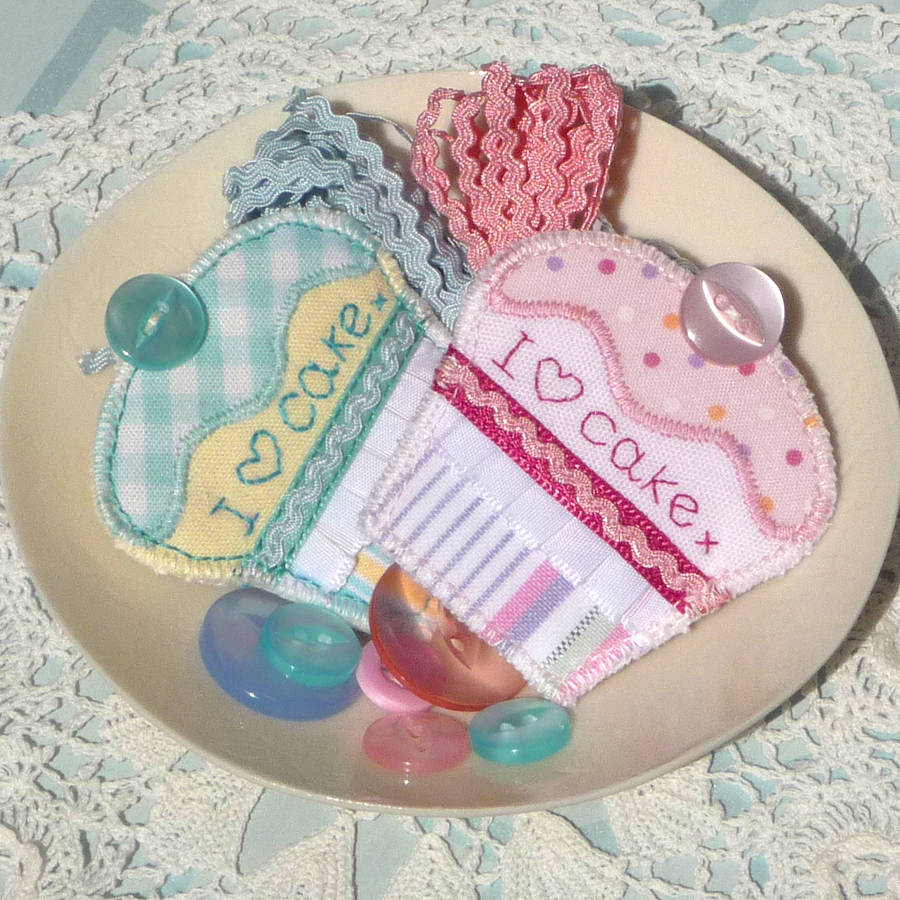 Handmade Personalised Fabric Cupcake Brooch, 1 of 5