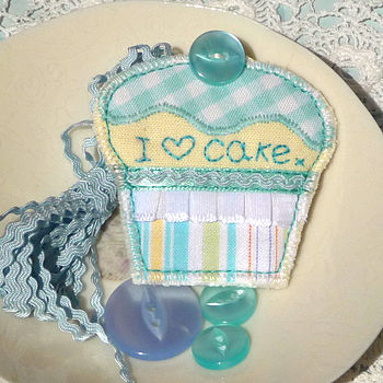 Handmade Personalised Fabric Cupcake Brooch, 5 of 5