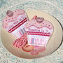 Handmade Personalised Fabric Cupcake Brooch, thumbnail 2 of 5