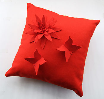 Butterfly Lily Cushion, 3 of 4