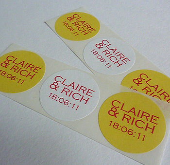 Personalised Save the Date Stickers, 7 of 12
