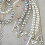 Silver And Pearl Hearts Necklace, thumbnail 4 of 4
