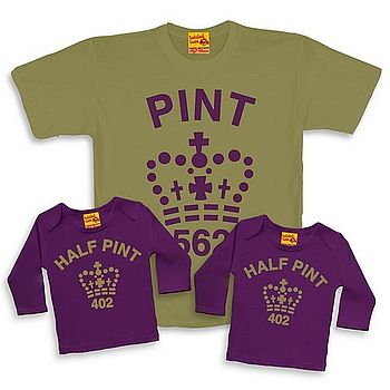 Matching Pint / Half Pint Trio Set Dad Sons Daughters, 3 of 7