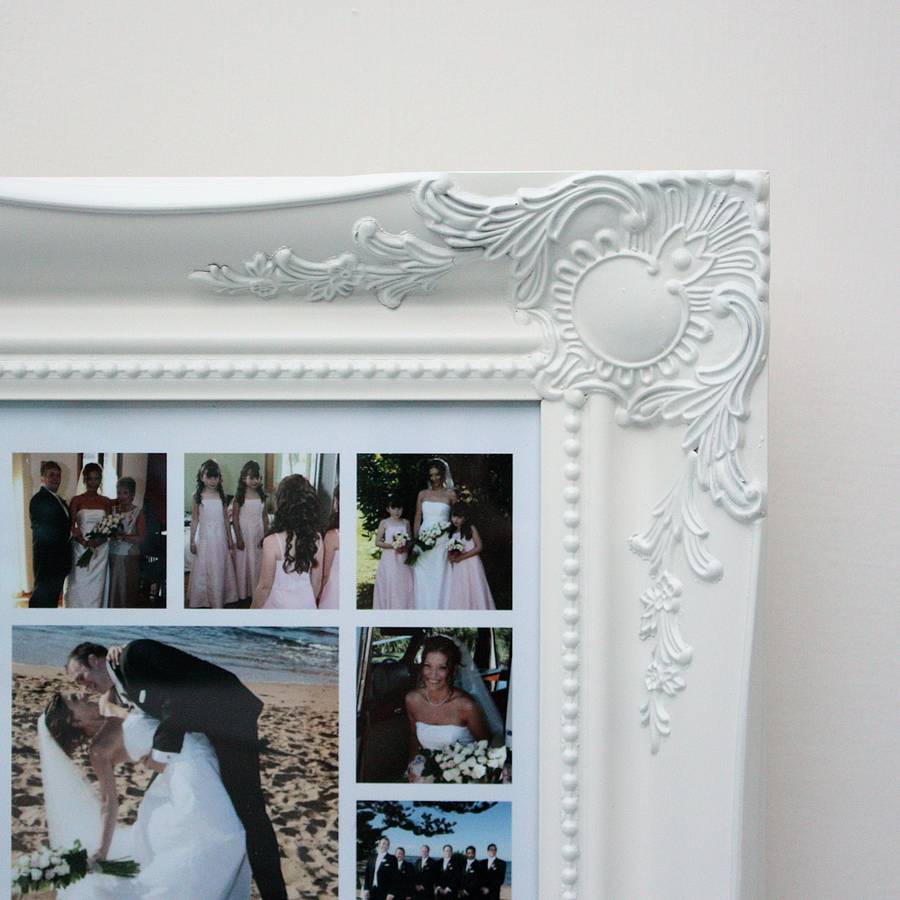 Personalised Wedding Photo Montage Large By The Wonderwall Print White Frame