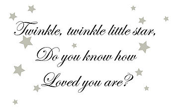 Twinkle Twinkle Little Star Wall Sticker Quote, 3 of 5