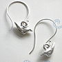 Silver Bird Earrings, thumbnail 4 of 4