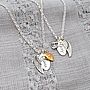 Personalised Silver Name Necklace with Angel Wing and Heart Charms, thumbnail 3 of 10