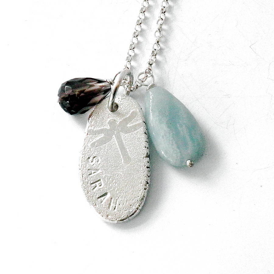 Personalised Silver Dragonfly Necklace By Cathy Newell Price Jewellery ...