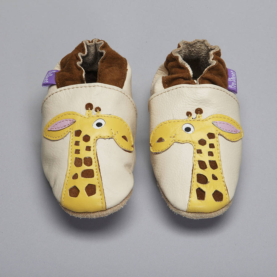 'lofty the giraffe' soft leather baby shoes by pre shoes ...