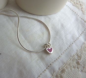 Silver Tiny Heart Necklace, 3 of 5
