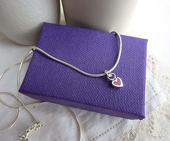 Silver Tiny Heart Necklace, 4 of 5