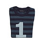 Vintage Blue + Navy Striped Number/Age T Shirt, thumbnail 2 of 6