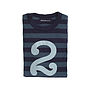 Vintage Blue + Navy Striped Number/Age T Shirt, thumbnail 3 of 6
