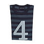 Vintage Blue + Navy Striped Number/Age T Shirt, thumbnail 5 of 6
