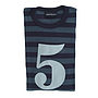 Vintage Blue + Navy Striped Number/Age T Shirt, thumbnail 6 of 6