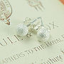 Frosted Sterling Silver Stud Earrings, thumbnail 4 of 5