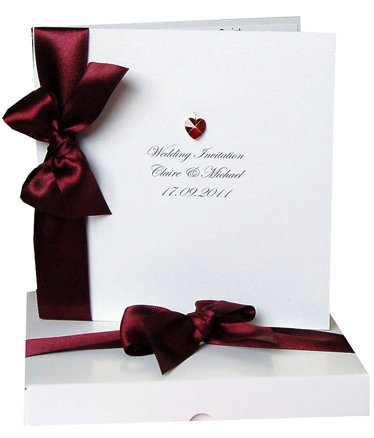 invitations paper allure crystal by with designs boxed made allure wedding love invitation: ltd