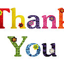 Thank You Flowers Card By Flaming Imp | notonthehighstreet.com